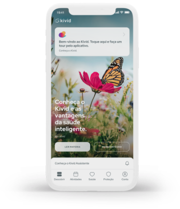 Tela descobrir do kivid app